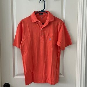 johnnie-O Short Sleeve Polo in Coral